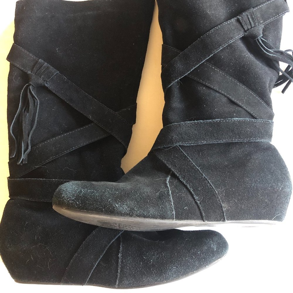 Naughty Monkey Suede Tasseled Boots - Sz 9.5